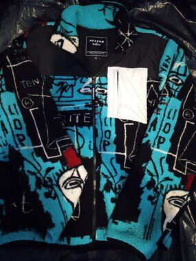 Reason Brand x Basquiat Mens Small Full Zip Jacket